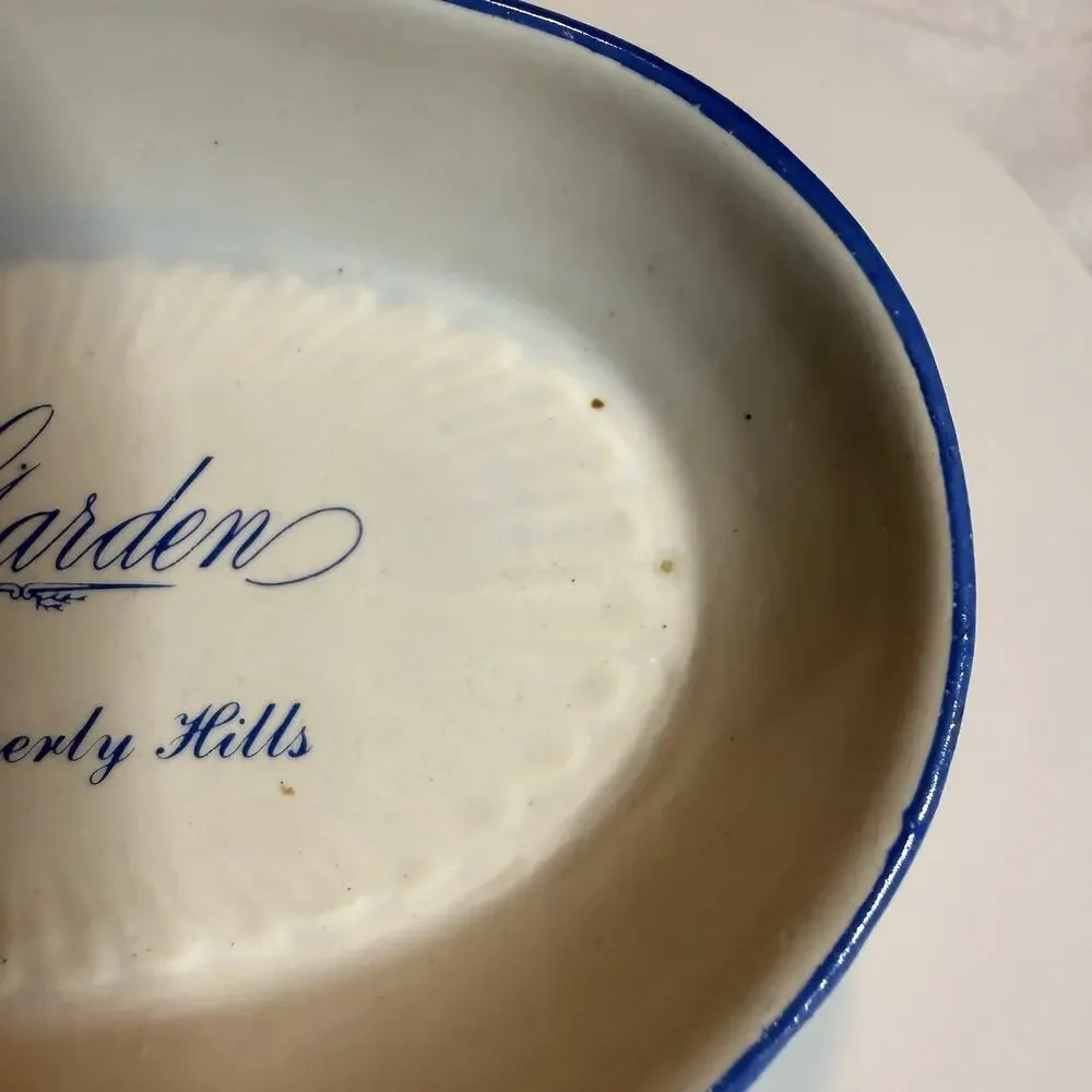 Vtg The Bistro Garden Beverly Hills Restaurant Ware Ashtray Ceramic Trinket Dish